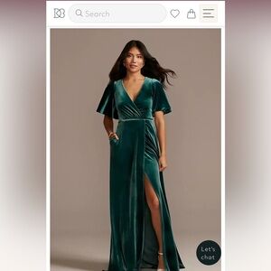 NWT David’s Bridal Emerald Bridesmaid Dress. Never worn.